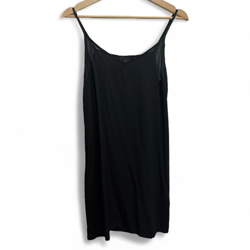 All Saints Modal Black Mini Slip Dress Size XS